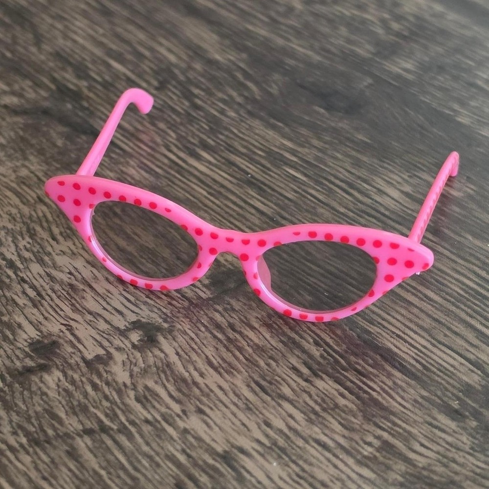 AMERICAN GIRL Doll Glasses‎ Kids 18 Inch Pink Polka Dot Cat Eye Accessory